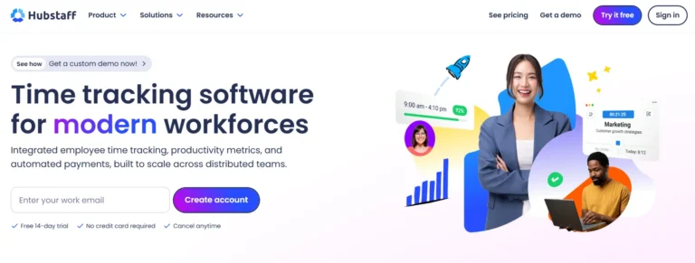 Hubstaff time tracking features